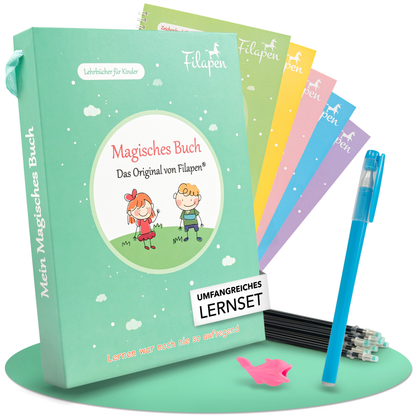 Filapen® | 5 Magische Übungshefte für Kinder - Wiederverwendbar