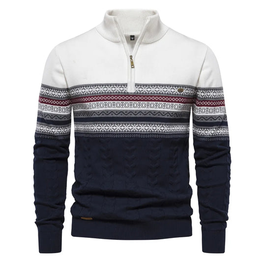 Rudi | Hochwertiger Pullover mit Retro-Muster.